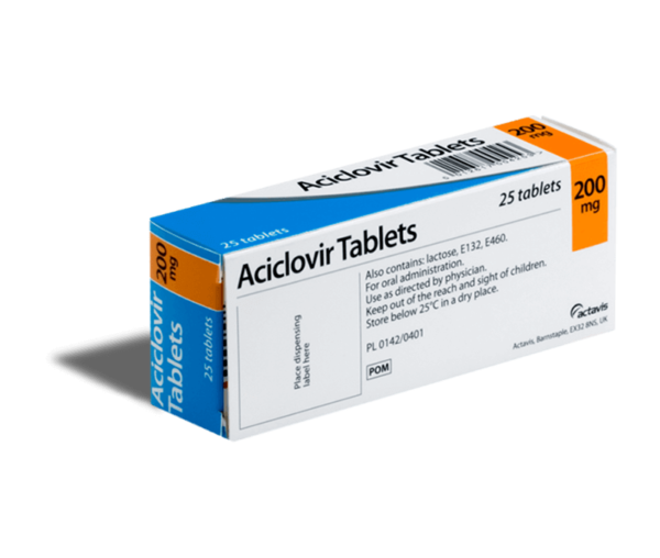 Aciclovir 200 mg 25 tabletten achterkant