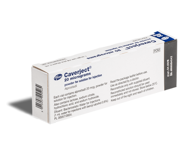 Caverject 20 mg poeder achterkant