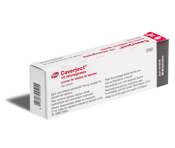 Caverject poeder 10 mg achterkant