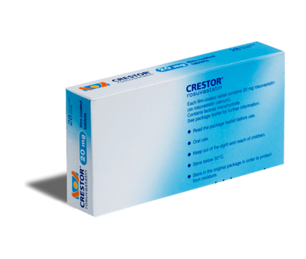 Crestor 20 mg achterkant verpakking