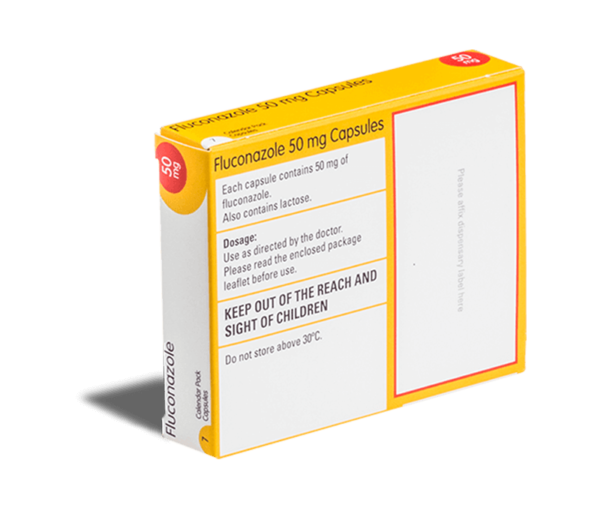 Fluconazol 50 mg achterkant verpakking