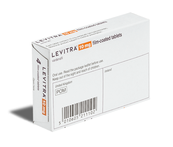 Levitra 10mg achterkant verpakking