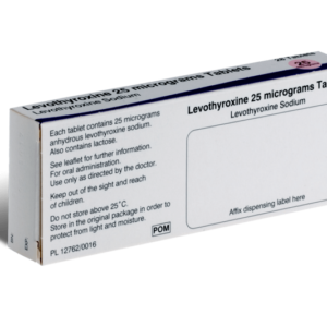 Levothyroxine 25 mcg achterkant
