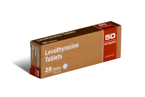 Levothyroxine 50 mcg voorkant