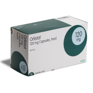 Orlistat 120 mg voorkant verpakking