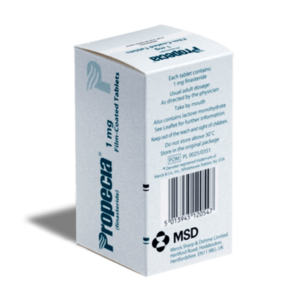 Propecia 1 mg achterkant verpakking