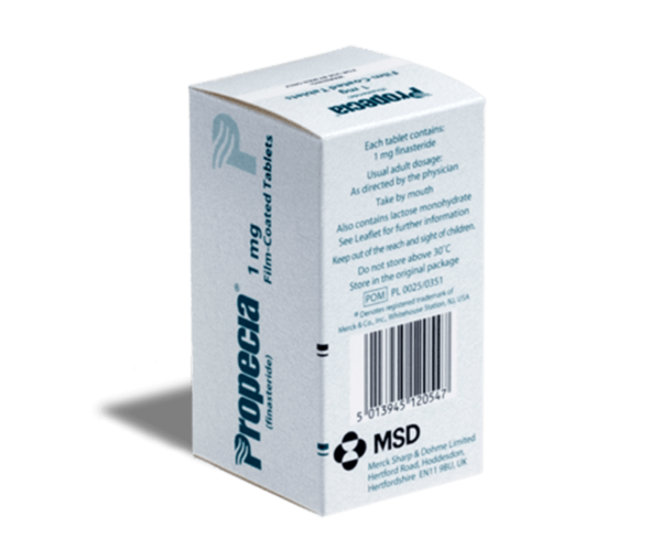 Propecia 1 mg achterkant verpakking