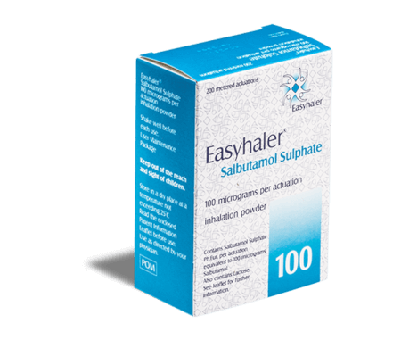 Salbutamol Easyhaler 100 mcg voorkant